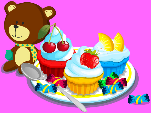 Cooking Colorful Cupcakes - free online Browser game