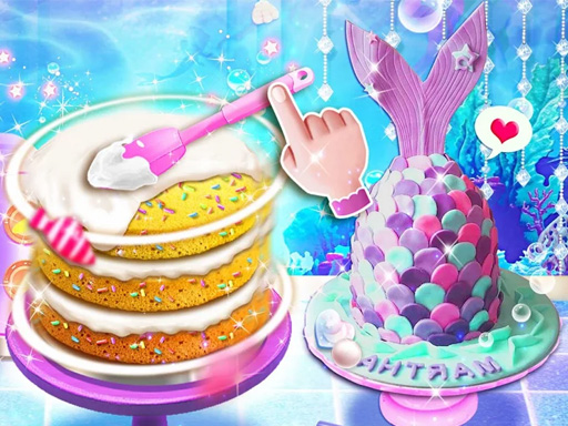 Unicorn Chef Mermaid Cake - free online Browser game