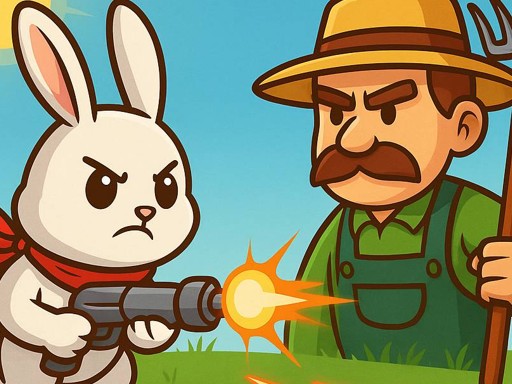 The Bunny vs The Gardener - free online Browser game