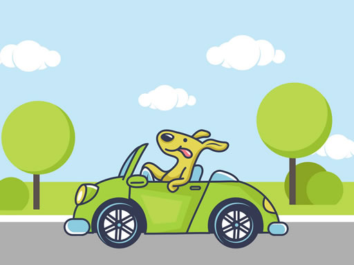 Animal Happy Drive Coloring - free online Browser game
