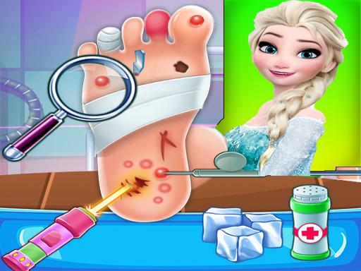 Elsa Foot Doctor Clinic : Frozen Surgery Hospital - free online Browser game