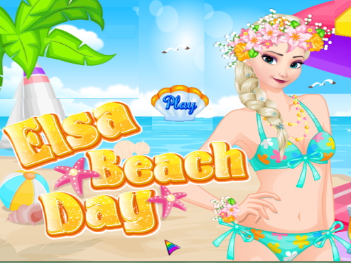 Elsa beach day - free online Browser game