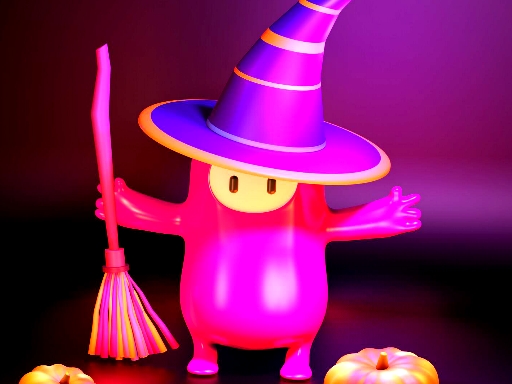 Fall Guys Halloween Puzzle - free online Browser game