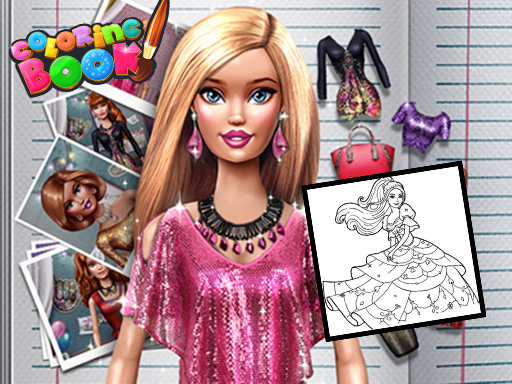 Coloring Book for Barbie - free online Browser game
