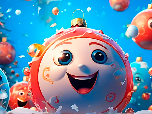 New Years Balls 2048 in 3D - free online Browser game