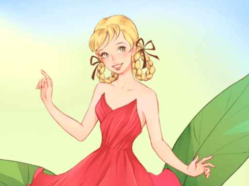 Dress up Thumbelina - free online Browser game