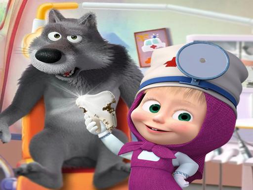 Masha and the Bear- Free Dentist Hospital Surgery - free online Browser game