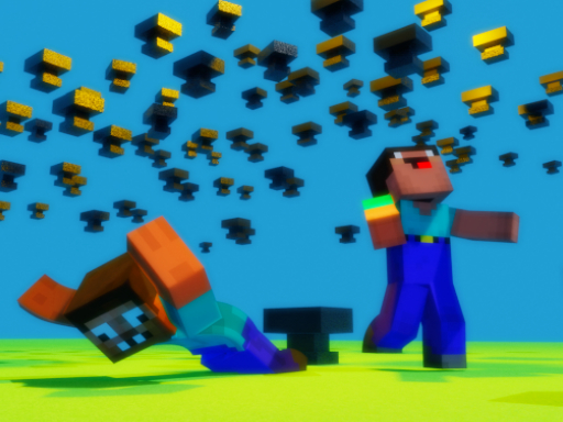 Noob vs Pro But Anvil Rain Minecraft - free online Browser game