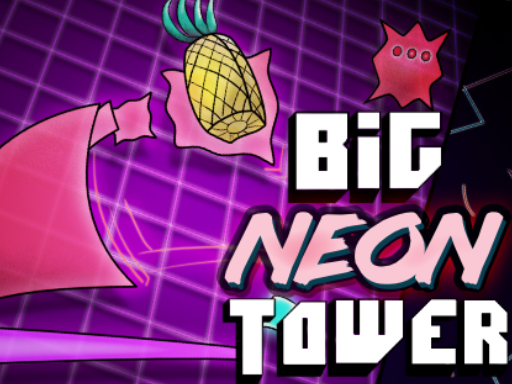 Big NEON Tower VS Tiny Square - free online Browser game