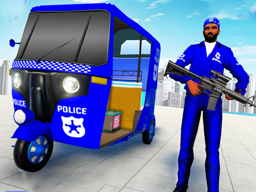 Police Auto Rickshaw Drive - free online Browser game