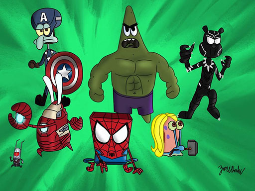 spongebob Superhero - free online Browser game