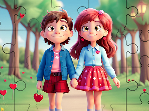 Valentines Day Jigsaw Puzzle - free online Browser game