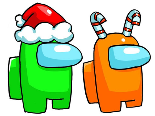 Among Us Christmas Coloring - free online Browser game