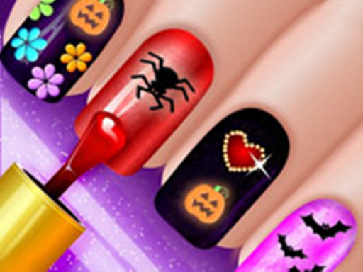 Glow Halloween Nails - Polish & Color - free online Browser game