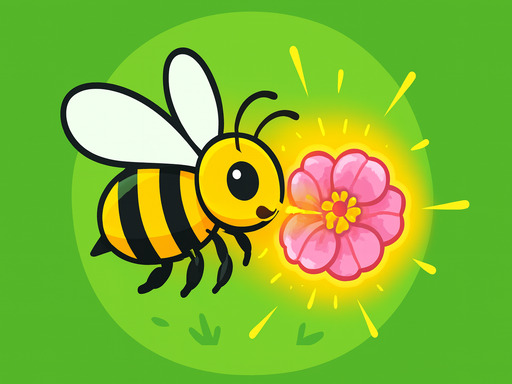 Bee and Flower - free online Browser game