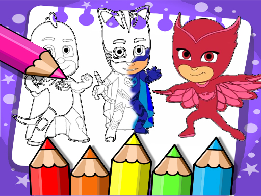 PJ Masks Coloring Book - free online Browser game