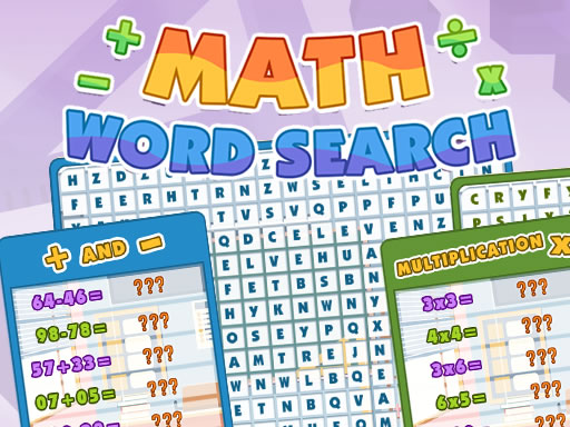 Math Word Search - free online Browser game