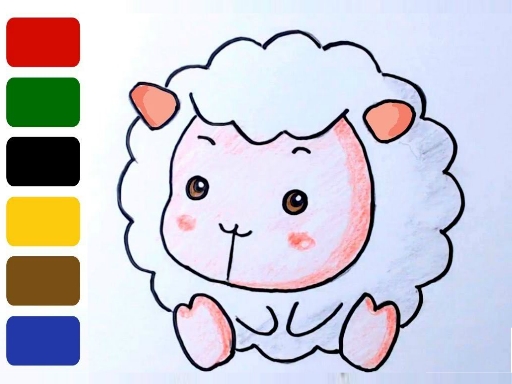 Baby sheep ColoringBook - free online Browser game