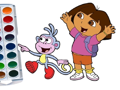Dora The Explorer Coloring Book - free online Browser game