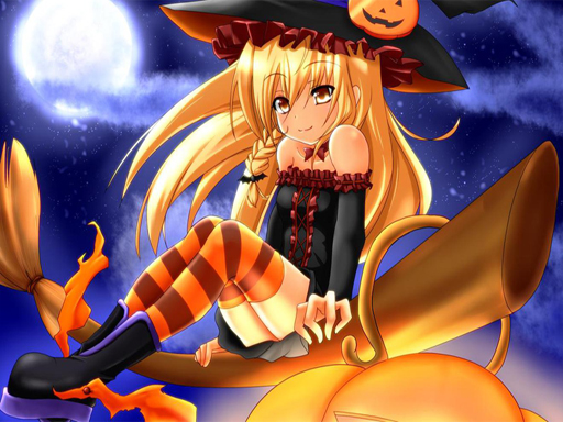 Anime Halloween Jigsaw Puzzle 2 - free online Browser game