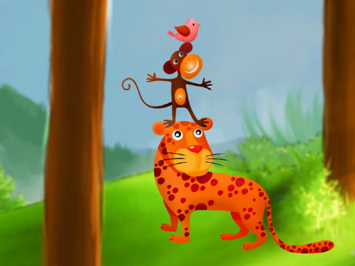 Animal Tower Puzzle - free online Browser game