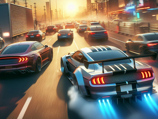 Crazy City Race - free online Browser game