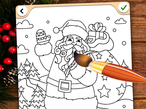 Christmas Coloring Game - free online Browser game