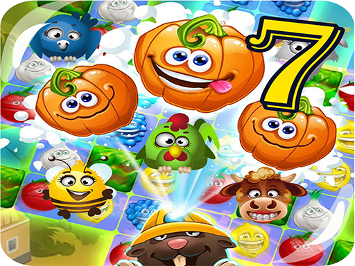 Funny Faces Farm Match3 Mermaid - treasure game - free online Browser game