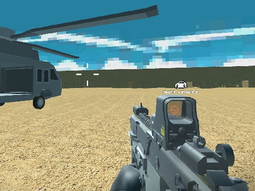 Blocky Combat Swat Vehicle Desert - free online Browser game