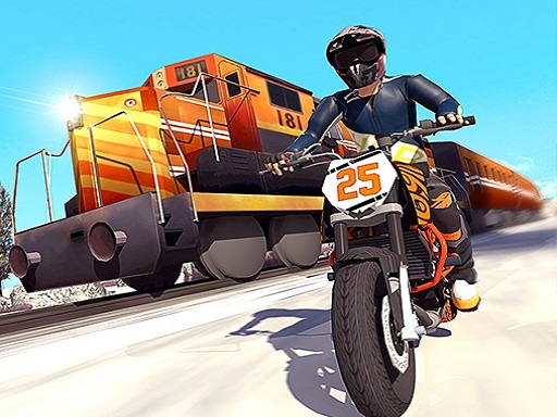 Tricky Bike Stunt vs Train Racing Game - free online Browser game
