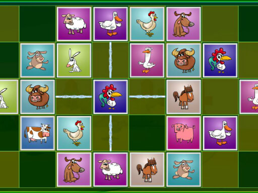 Farm Animals Matching Puzzles - free online Browser game