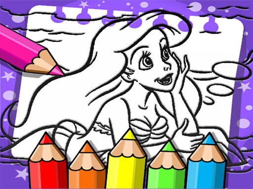 Ariel The Mermaid Coloring Book - free online Browser game