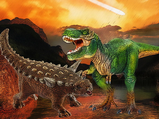 Dinosaurs Fight Jigsaw - free online Browser game