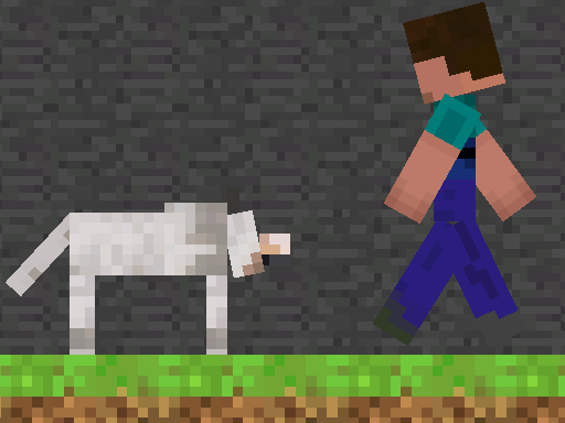 Steve and Wolf - free online Browser game