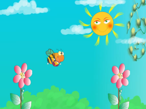 Flap Bee - free online Browser game