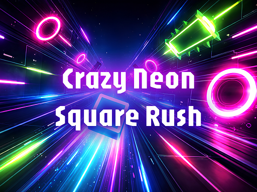 Crazy Neon Square Rush - free online Browser game