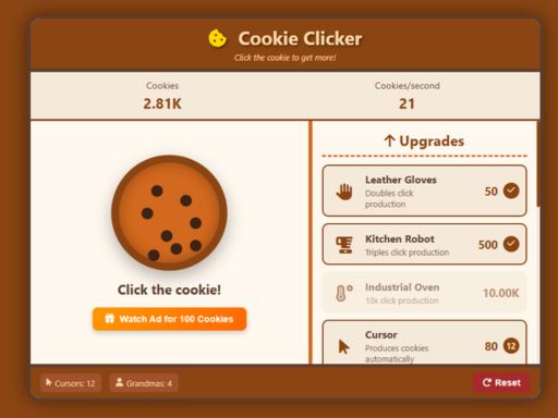Coookie Clicker - free online Browser game