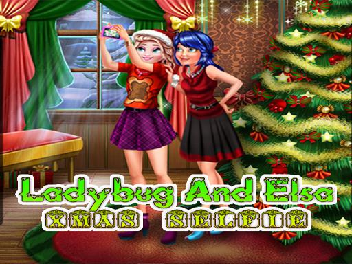 Ladybug And Elsa Xmas Selfie - free online Browser game