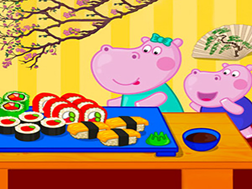 Hippo Japanese Cooking Party - free online Browser game