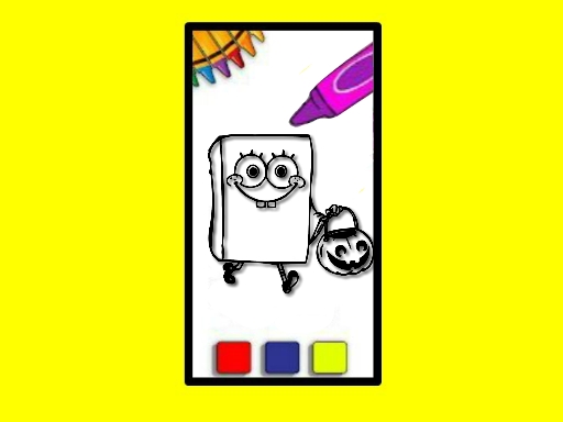 SpobgeBob Halloween Coloring Book - free online Browser game