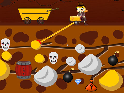Lady Gold Miner - free online Browser game