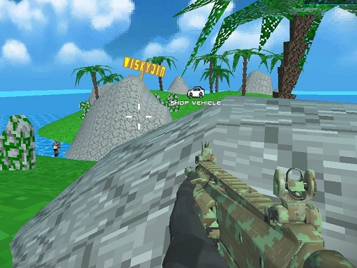 Blocky Combat SWAT Desert Storm Zombie - free online Browser game