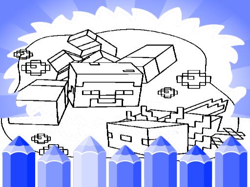 Axolotl Minecraft Coloring Pages - free online Browser game