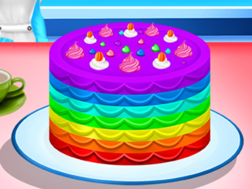 Cooking Rainbow Cake - free online Browser game
