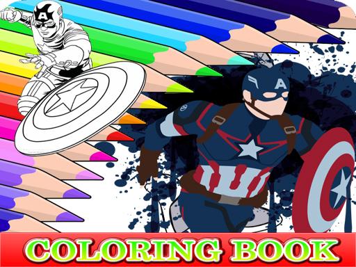 Coloring Book for Captain America - free online Browser game