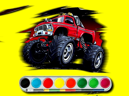 Monster Jeep Coloring - free online Browser game