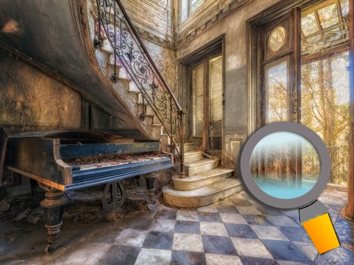 Abandoned Room Hidden Numbers - free online Browser game