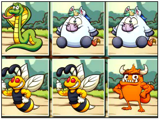 Animals Memo Match - free online Browser game