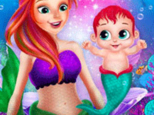 Mermaid Newborn Baby Care - free online Browser game