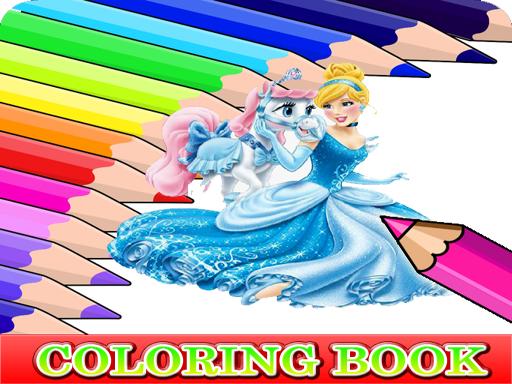 Coloring Book for Cinderella - free online Browser game